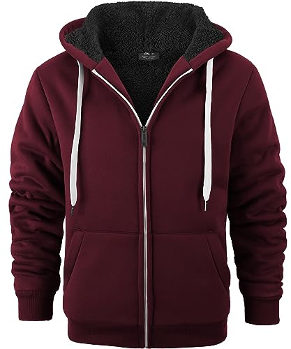 SPEEDRUN Sweat Zippe Capuche Homme Sweatshirt en Molleton à Capuche Entièrement Zippé Tiède Noir