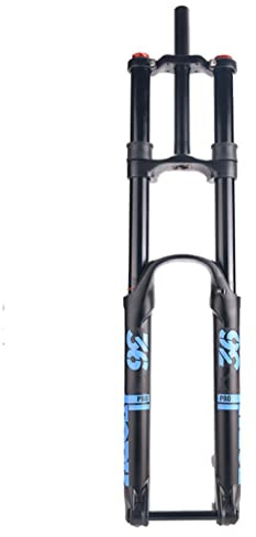 HIMALO DH Downhill Mountainbike Federgabel 26 27,5 29 Zoll Federweg 160mm MTB Luftgabel Zugstufeneinstellung Doppelschulter Fahrrad Vorderradgabel Steckachse 15 X 110mm (Color : Blauw, Size : 27.5'')