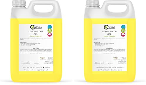C 9 Catering Lemon Floor Gel, Yellow, 5 Litre (Pack of 2)