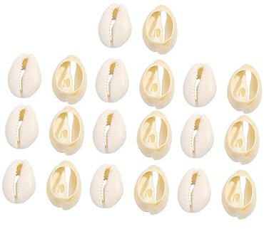 STOBOK 20 Stück Natürliche Muschelornamente Selbstgemacht Materialien Für Schmuckherstellung Zarte Muschelhalskette Ohrringe Und Schlüsselanhänger Im Meeresstil Leichte Und