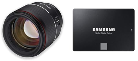 Samyang AF 85mm F1 & Samsung 870 EVO SATA III 2,5 Zoll SSD, 500 GB, 560 MB/s Lesen, 530 MB/s Schreiben, Interne SSD, Festplatte für schnelle Datenübertragung, MZ-77E500B/EU