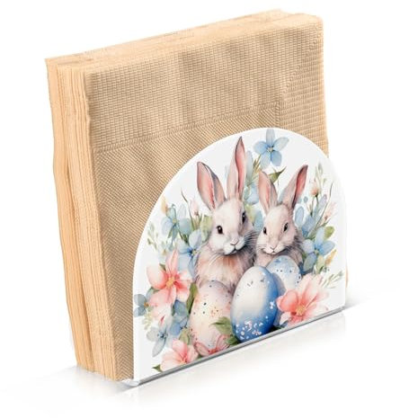 Serviettenhalter, Aquarell-Osterhasen-Serviettenhalter für Tische, Küche, Restaurant, Heimdekoration, Cartoon, dekorativer Halter für Abendessen, Papierservietten