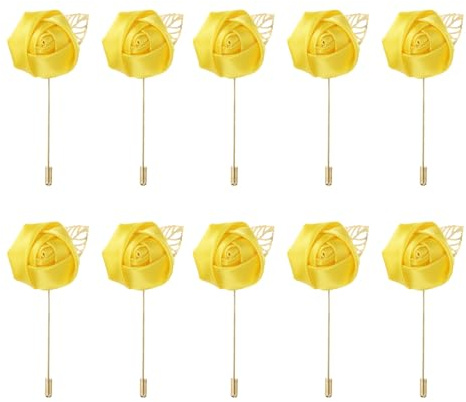 sourcing map Sposo Boutonnieres Rose Boutonnieres Spille per Matrimonio