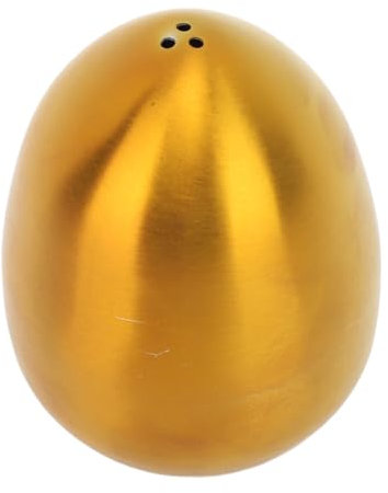 Leapiture - Tarro de especias con forma de huevo, salero, pimentero, tarro de condimentos de acero inoxidable, 3 agujeros, a prueba de fugas para cocina y restaurante (Rojo)