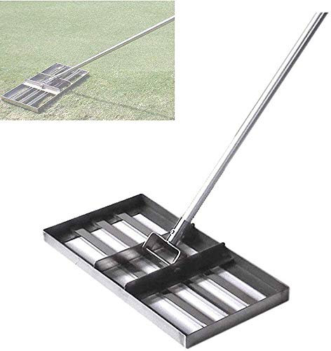 KHYTEBV Tondeuse à Gazon Verte en Acier Inoxydable, Herbe de Jardin, râteau de nivellement de pelouse, pour la Finition du Jardin