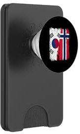 South Korea Norway Half Flag South Korean Norwegian Ancestry PopSockets PopWallet for MagSafe