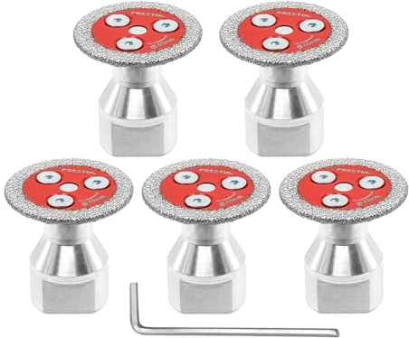 FOCSTOL Mini diamantskiva för stengods - 5 st diamantskärblad 40 mm kakel med fläns M14 för marmor, granit, konstgjord sten, porslin, keramik