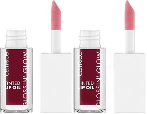 Catrice Cosmetics Aceite labial Glossin' Glow Tinted, cuidado, Efecto tinte, con grasas, natural, brillante, 4 ml (Paquete de 2)