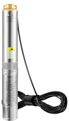 WAFOHSR Submersible Pump Deep Well Submersible Pump Stainless Steel Water Pump Wide Application(370W Control Box)