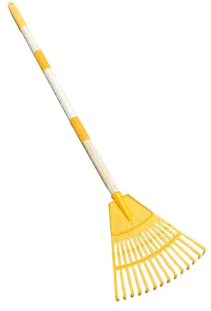 14-Tine Fan Shaped Garden Rake Leaf Rake for Garden Maintenance, Detachable Broom with Ergonomic Handle, Leaf Collection for Outdoor, Lawn