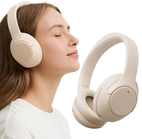 Wireless Noise Cancelling Headphones with Bluetooth 5.3 & HiFi Spatial Audio – Over Ear ANC Headphones for Travel, Work & Gaming – Comfortable Foldable Headphones with Microphone for Men & Women