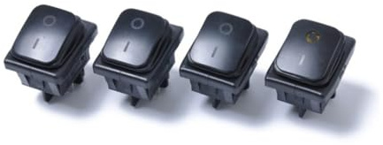 Anneome Interruttore Rocker con LED Verde Pulsante Push per Auto Barche e Dispenser Acqua Piccolo e Durevole Facile da Installare
