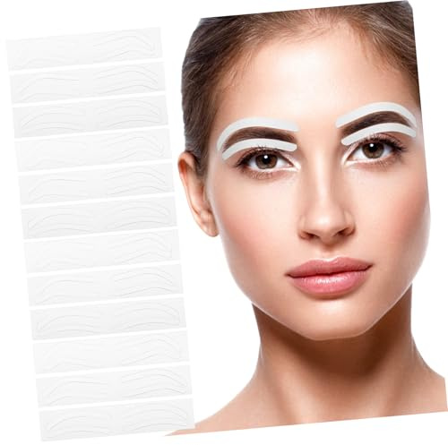 Ipetboom 12 fogli Stencil Sopracciglia Adesivi Usa e Getta Modellatore Sopracciglia in Carta Sicura Pratico Nastro Sagoma per Trucco e Tatuaggio Leggero e Facile da Usare