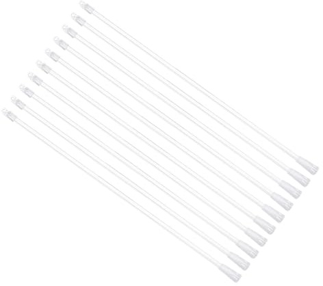 QUARKZMAN Varilla De Repuesto para Persianas De 48cm Transparentee 10Pcs | Varilla Inclinable Acrílica Para Persianas Con Gancho Y Empuñadura, Varilla Para Persianas Verticales Paras