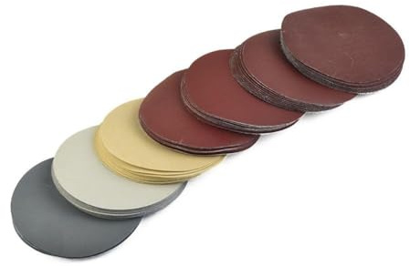 Wodsty Lot de 60 disques abrasifs 125 mm Grain 1000/1500/2000/3000/5000/7000 Papier abrasif pour bois, métal, polissage de voiture