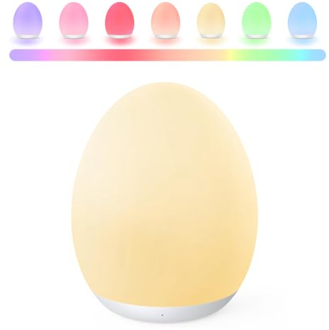 sympa Nachtlicht, Stilllicht Dimmbar mit RGB für Kinderzimmer | 200 Stunden Akkulaufzeit, dimmbarer Warm- und RGB-Beleuchtung, BPA-frei, Touchsteuerung, USB Wiederaufladbar, 1 H Timer