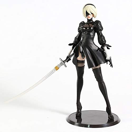 TYdfhSHR Figura de niña de anime de 30 cm, cabeza movible, extremidad inferior, NieR: Automata 2B No.2 Tipo B, figura de acción de PVC, modelo coleccionable, juguetes para adultos, adorno, versión de