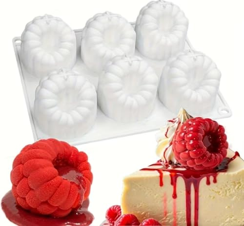 Generico Stampo per frutta realistica in silicone, stampi in 3D per dolci, pasticceria e decorazioni (LAMPONE/MORA)