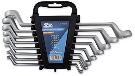 Ferrestock FSKLLC008 Juego de Llaves Fijas de Estrella Acodadas con 8 Piezas