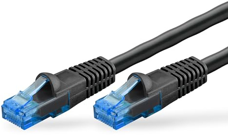 Wentronic Goobay 55438 - Cable de Red para Exteriores (Cat. 6, UUTP, 60 m, Material de Cobre, Recubrimiento de Polietileno), Color Negro