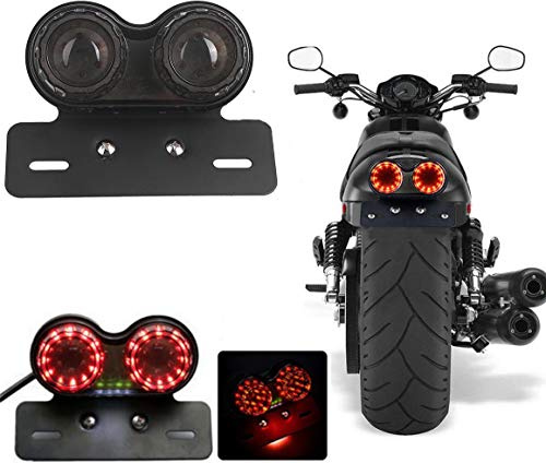 Generisches Motorrad 12V Blinker Bremse Dual Rücklicht Rücklicht Twin Light Integriert