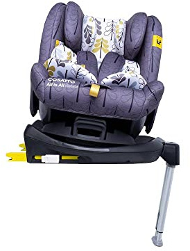 Cosatto All in All Rotate 360° Swivel Spin Car Seat - Group 0+123, 0-36 kg, 0-12years, ISOFIX, ERF, Anti-Escape (Fika Forest)