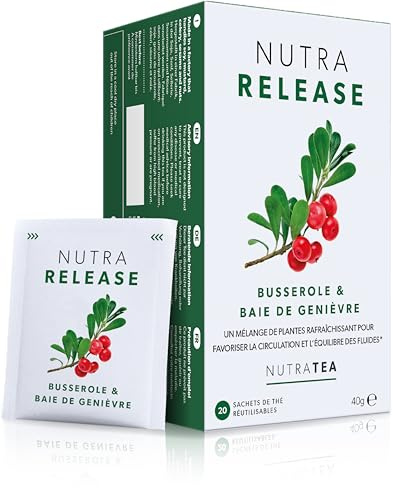 NutraRelease - Thé de rétention d'eau | Thé pour estomac gonflé - Santé des reins - 60 Sachets de thé enveloppés - par NutraTea - Tisane – (3 paquets)