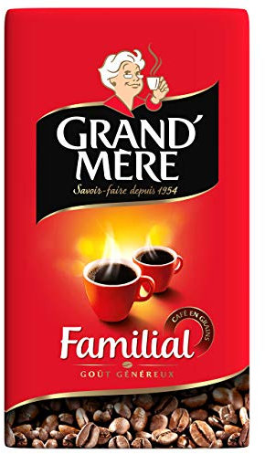 GRAND'MERE, 1Kg Café en Grains Familial, Goût Généreux