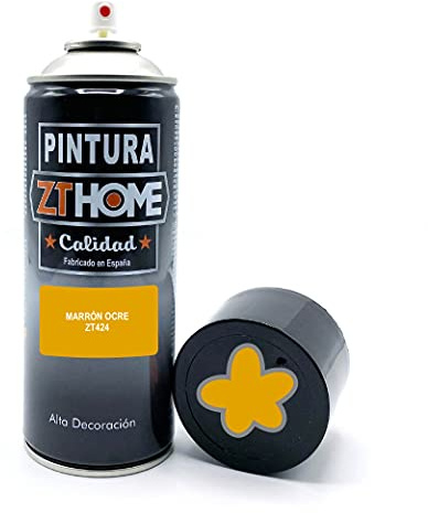 Pintura Spray 400ml imprimacion para madera, metal, ceramica, plasticos/Pintura para todo tipo de cosas y superficies Radiadores, bicicleta, coche, plasticos, microondas, graffiti (Marron Ocre)