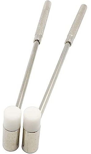 CENPEK 2 Pack Jewelers Dual Head Hammer Small Metal Hammer Steel Handle Small Watch Hammer Set for Leather Crafts Jewelry Hammer