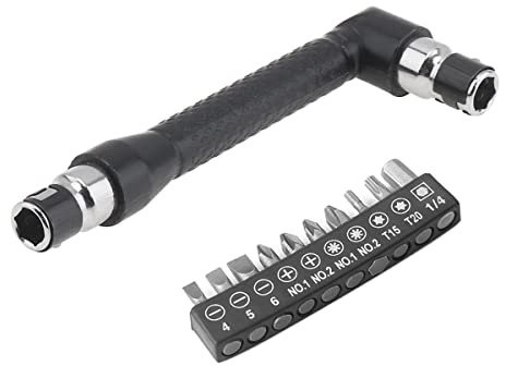 Omninmo Figure 7 Mini Double Ended Socket Allen Key 1/4 Inch 6.35mm L Rod Screwdriver 11-Piece Set Universal Screwdriver Screwdriver Bit Electric Manual Repair Tool