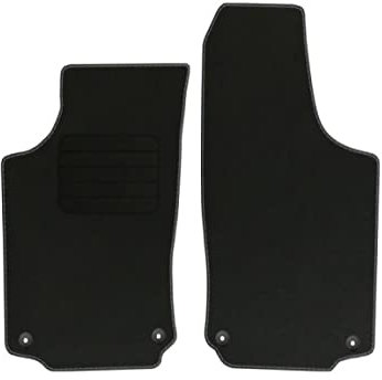 Velourmatten für Opel Corsa C Bj. 2000 – 2006 STD VORNE runde Befestigungen Veloursfussmatten Automatten Mit Absatzschoner Passform Neu