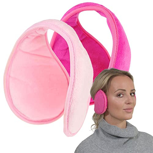 Basic Sense Extra Wide Fleece Ear Muffs for Women & Men, Warm Winter Ear Warmers