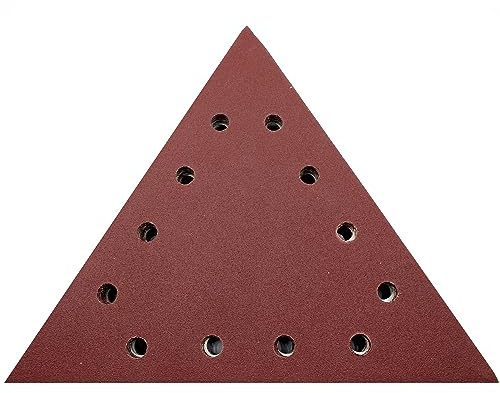 10 Stück Körnung 120 Klett Schleifblätter Schleifscheiben 12 Loch Schleifpapier Dreieck 285 x 285 mm für Deckenschleifer Trockenbauschleifer Einhell BT-SG 710 TE-DW 225 X