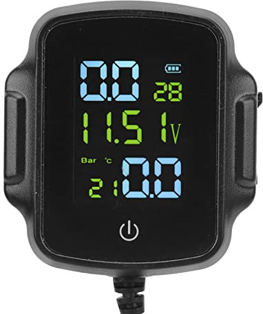 Reifendruckkontrollsystem für Motorräder, Kabelloses TPMS mit 2 Externen Sensoren, 12 V USB Aufladung für Mobiltelefone, überprüfen Sie Ihren Reifendruck während der Fahrt
