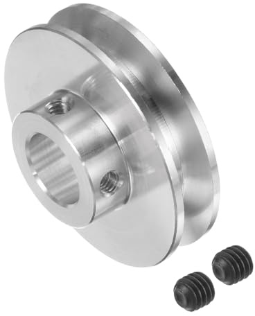 Kozelo Keilriemenscheibe 12mm Bohrung x 41mm Außendurchmesser | V-Rillen-Antriebsscheibe, Aluminiumlegierung, Für 3-5mm PU-Rundriemen, Für viele vorhandene Antriebskonstruktionen