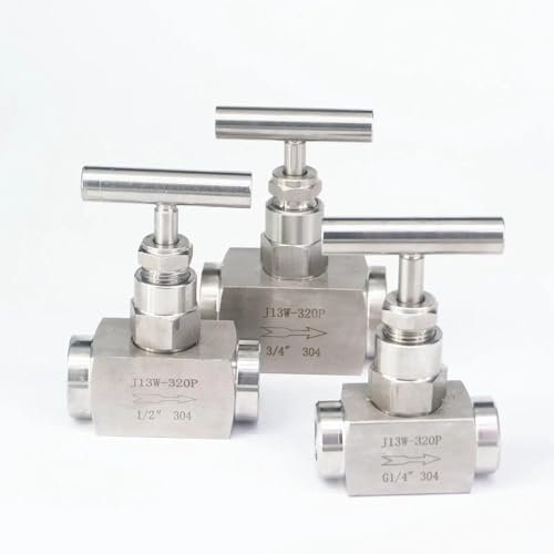 320 Bar 1/8 1/4 3/8 1/2 3/4 1 Zoll 304 Edelstahl Durchflussregelung Absperrventil Heizöl Dampf 1St (Size : 3/4)