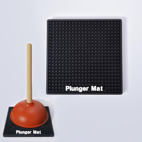 Dealsgogo Plunger Tray - Fast-Drying Air Mat for Toilet Plunger Storage - Catches Drips & Moisture, Dries Quickly - Plunger Holder Only