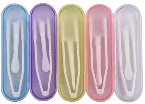 MYSUNBAR Pince à épiler et tige d'aspiration pour lentilles de contact spéciales Outil de retrait de lentilles de contact Multicolore Organiseur de poche, Multicolore, Organiseur de poche