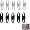 Lot de 10 fermetures éclair - Anti-vol - Clips de Sécurité en Alliage de Zinc Robuste - mini cadenas sac a dos - Remplacement de Tirette de Fermeture, Sécuriser Vos Objets Personnels- Noir et Argenté