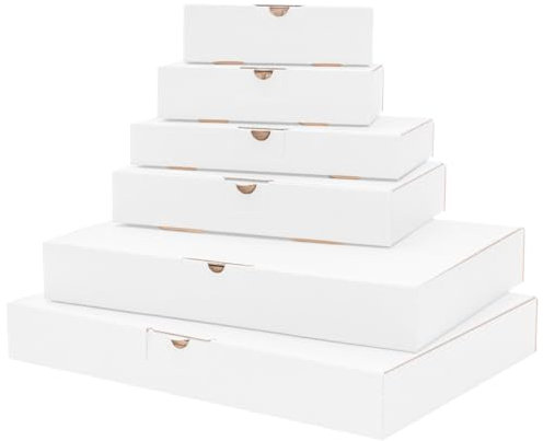 verpacking Maxibriefkartons 350 x 250 x 50 mm Maxibrief Weiß MB 5 Innenmaß von 340 x 245 x 46 mm Versand Post Faltschachtel Versandschachtel Büchersendung - optimal geeignet für den Versand 50 Stück
