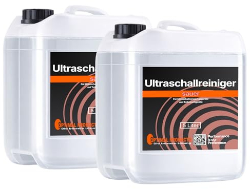 Ultraschallreiniger sauer für Alu (Aluminium) und Messing 10 Liter (2 x 5 Liter) Konzentrat
