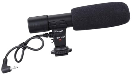 Housoutil Interview Aufnahmemikrofon für Kamera, 5d3mic, Schwarz Abs | 90/120-grad Aufnahmewinkel, Standard Hot Shoe, Stereo mit Hoher Empfindlichkeit, Breite Frequenzantwort