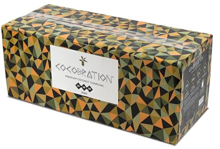 Cocobration Charbon Naturel 20 kg pour Chicha – Cubes 26 mm | Charbon Professionnel Haut Rendement | sans Odeur, sans Goût | Idéal pour Lounge et Usage Intensif
