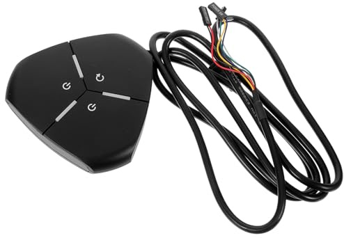 POPETPOP Bouton D’Alimentation pour Ordinateur de Bureau, Commande Marche/arrêt avec Câble D’Extension, Plastique Noir, pour Maison et Hôtel
