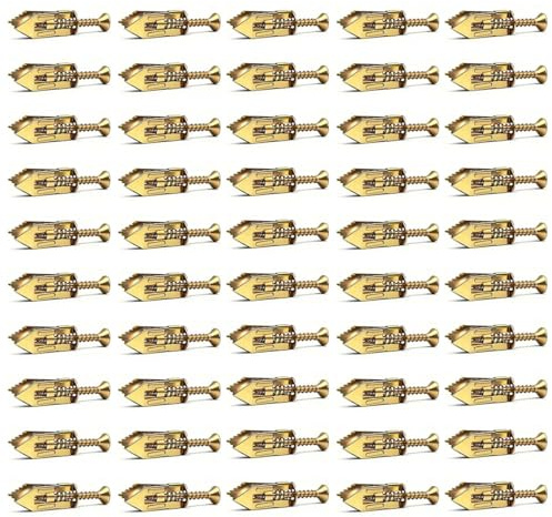 Heavy-Duty Drywall Anchors and Screws - 100 Pack, Carbon Steel Wall Anchors with 50 Plastic Wall Plugs and 50 M4*30mm Screws for Secure Installation in Gypsum Board, Wallboard, and More