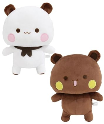 Generisch Bubu Dudu Kuscheltier, Superweich Bubu und Dudu Panda Figuren, Niedlich Pandabär Kuscheltier Kissen, Bubu Dudu Plüsch für Jungen und Mädchen Kindergeschenk (2 Stück)
