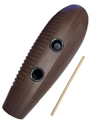 Dickly Güiro de Pescado con Raspador, Portátil, para Presentaciones y Actuaciones, Instrumento de Percusión Latina