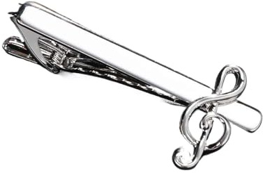 Slipsnål slipsklämma för män, violinnyckel, pianopartitur, musiknot, manschettknappar, affärsslips klämma, slipsklämma