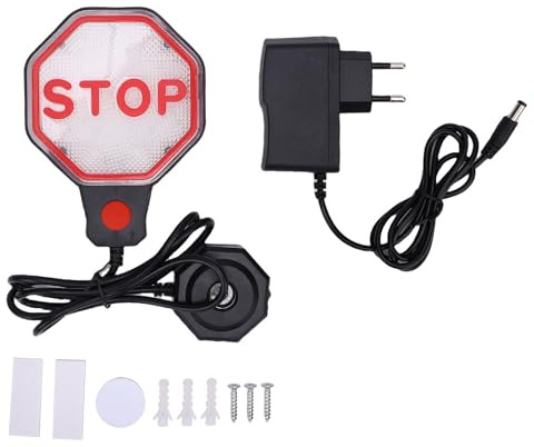 aqxreight Einstellbarer Garagen-Parksensor, LED-Stoppschild, Parkassistent mit Rot-gelb-grüner LED-Anzeige